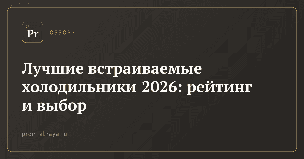Лучшие встраиваемые холодильники 2026: рейтинг и выбор