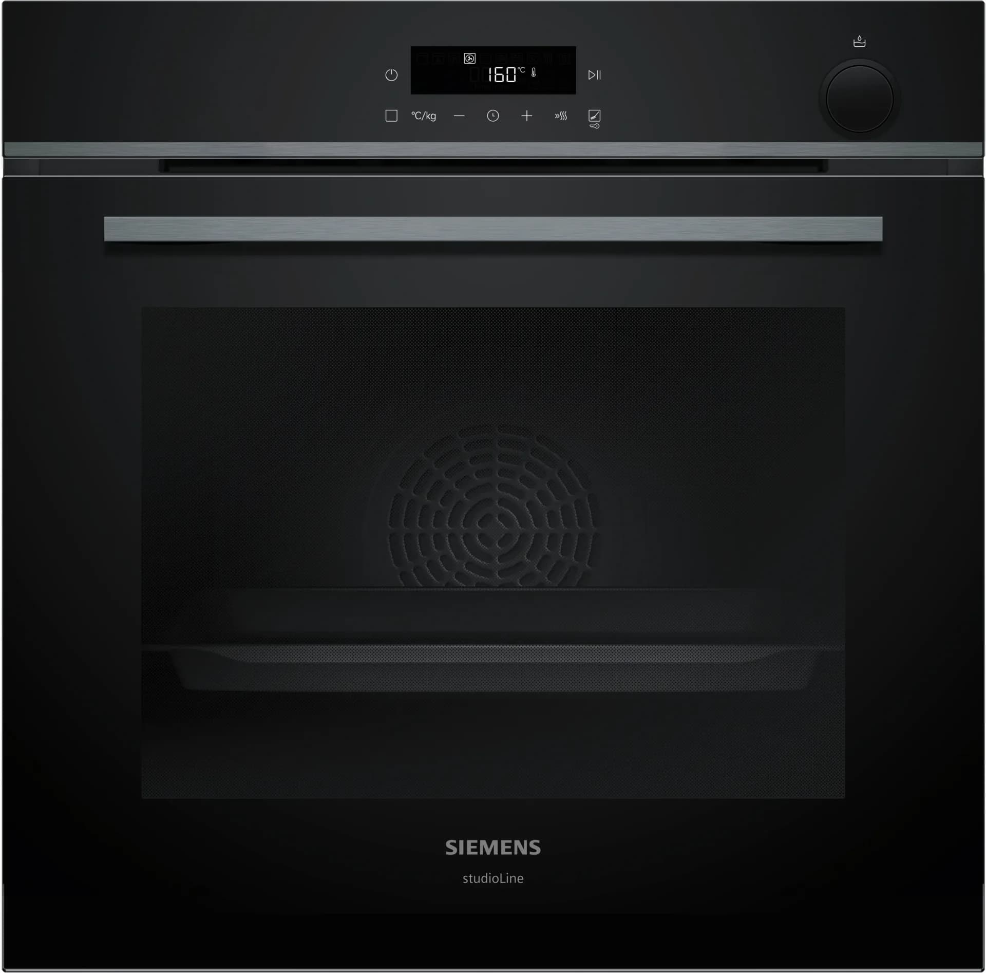 Духовой шкаф Siemens Встраиваемая духовка iQ300 с функцией приготовления на пару, 60 x 60 см, черная, нержавеющая сталь